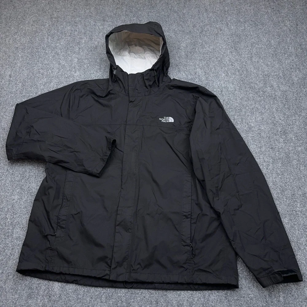 The North Face Venture 2 Dryvent Jacket Men's XL Black Waterproof Rain Shell EUC